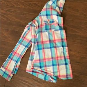 Plaid long sleeve button up